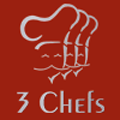 3 Chefs, Curries, Pizza & Kebab Logo